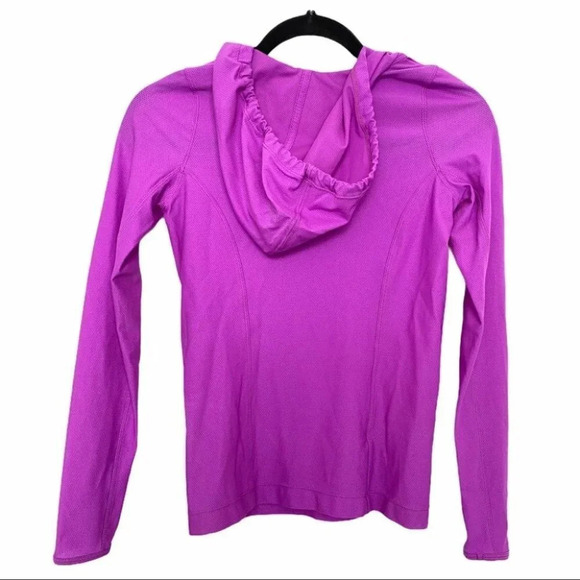 Lorna Jane Catalina  Hooded Excel Long Sleeve Top Neon Fuchsia - Picture 2 of 8